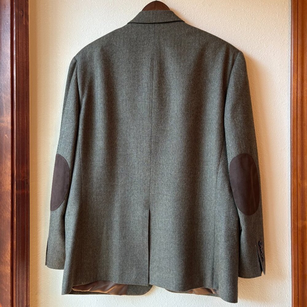 LRL 100% Wool Sport Coat Blazer Suede Elbow Patches Sz 42 S Fall Classic Preppy - Picture 2 of 7